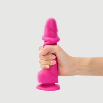 Фалоімітатор із ефектом рухомої шкіри Strap-On-Me Sliding Skin Realistic Dildo Fuchsia - L, 19х4,1 см. SO6257 фото