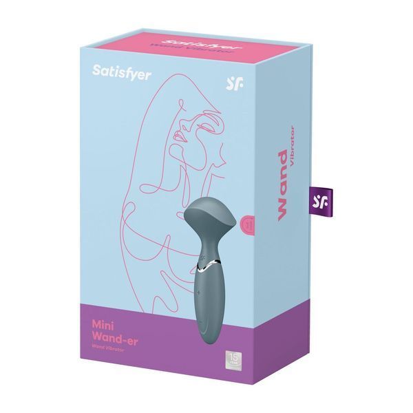 Вибромассажер Satisfyer Mini Wand-er Grey, 15,5 см. SO7793 фото