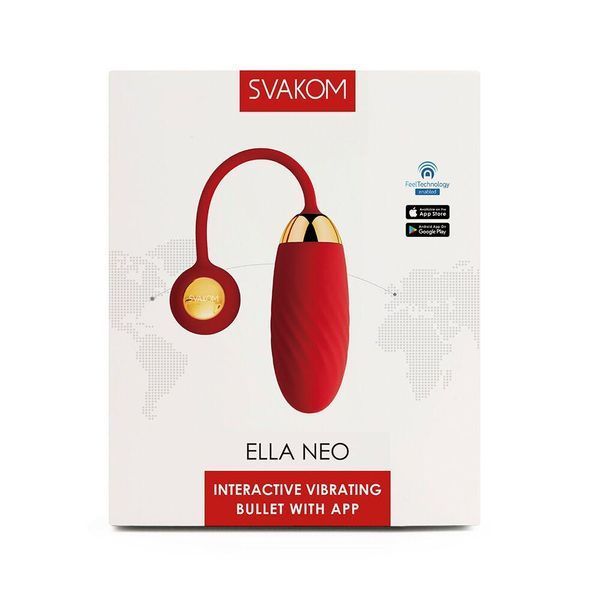 Интерактивное виброяйцо Svakom Ella Neo с функцией управления смартфоном, 21,5х3,3 см. SO4859 фото