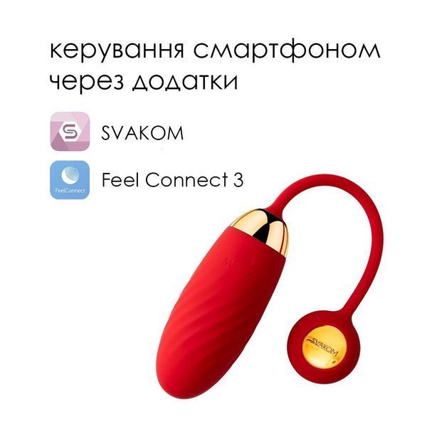 Интерактивное виброяйцо Svakom Ella Neo с функцией управления смартфоном, 21,5х3,3 см. SO4859 фото