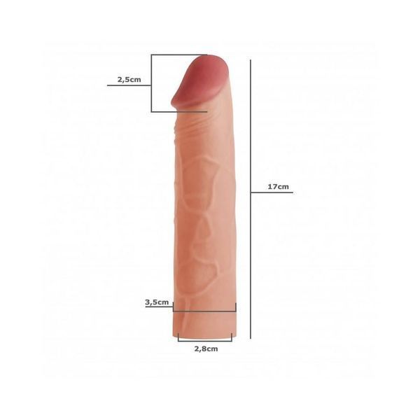 Удлиняющая насадка на член Pleasure X-Tender Penis Sleeve Flesh Add 1", 17х3,5 см. 6452LVTOY051 фото