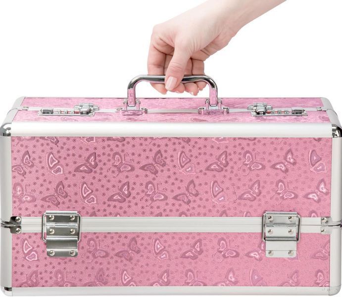 Большой бокс для хранения интимных игрушек с кодовым замком BMS Factory Large Lokable Vibrator Case Pink SO8900 фото