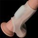 Насадка на член с вибрацией Vibrating Silk Knights Ring with Scrotum Sleeve White, 13,3х3,8 см. 6452LV343117 фото 6