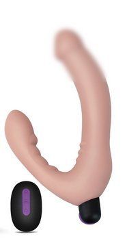 Безременной страпон с вибрацией Rechargeable IJOY Strapless Strap-on Flesh, 22х3,5 см. 6452LVTOY307 фото