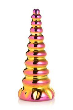Фэнтезийный стеклянный фаллоимитатор Creature Cocks Twilight Rainbow Glass Dildo, 16х5,3 см. SX2224 фото
