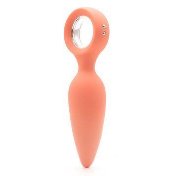 Анальная вибропробка KisToy Orville Orange, 12,8х3 см. SO3630 фото