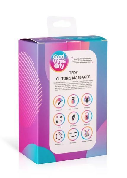 Вібратор для клітора із вушками Tedy Good Vibes Only, 9,5х5 см. GVO009 фото