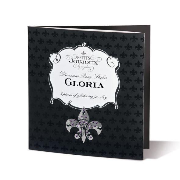 Пэстис украшение на грудь и вульву из кристаллов Petits Joujoux Gloria set of 3 - Silver SO3128 фото
