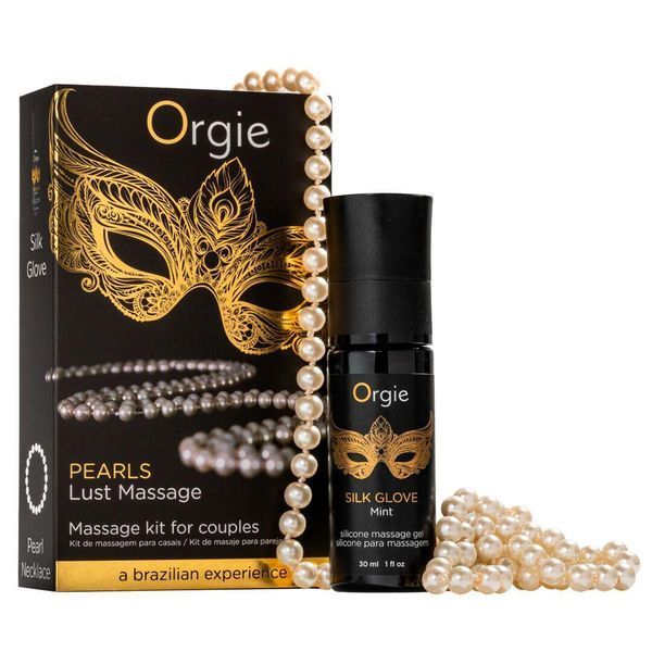Набір для перлинного масажу &laquo;PEARLS LUST MASSAGE SET&raquo; Orgie (гель і перлинні намиста), 30 мл 21241 фото