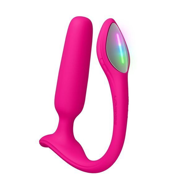 Анальная смарт-вибропробка Lovense Lush Anal, очень мощная, LED-подсветка, 9,8х2,1 см. + подарок SX3317 фото