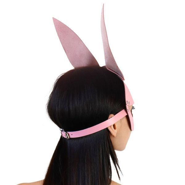 Шкіряна маска Зайчики Art of Sex - Bunny mask, колір Рожевий SO9647 фото