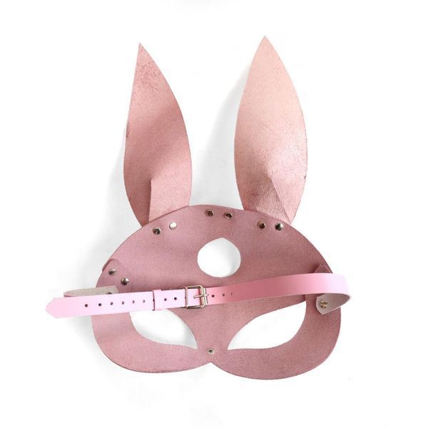Шкіряна маска Зайчики Art of Sex - Bunny mask, колір Рожевий SO9647 фото