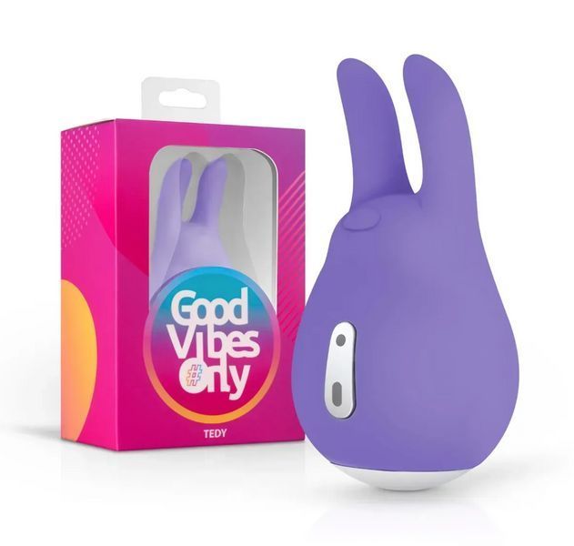 Вібратор для клітора із вушками Tedy Good Vibes Only, 9,5х5 см. GVO009 фото