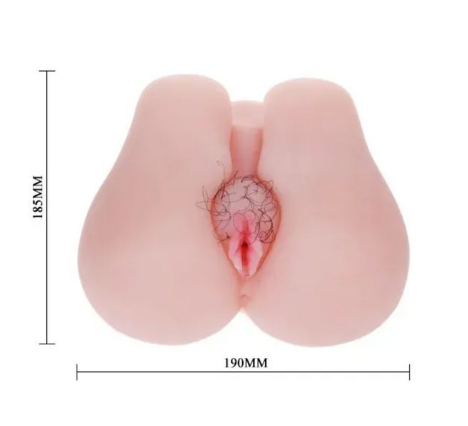 Вагина и анус с вибрацией Soft and smooth pussy and ass hole, 19х18 см. BM-009113 фото