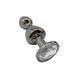 Металевий анальний затор Wooomy Lollypop Double Ball Metal Plug, розмір M, 9,4х3,1 см. SO7414 фото 1