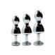 Металевий анальний затор Wooomy Lollypop Double Ball Metal Plug, розмір M, 9,4х3,1 см. SO7414 фото 3