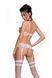 Сексуальний комплект із поясом для панчіх LOVELIA SET white, S/М, L/XL, XXL/XXXL SO4781 фото 2