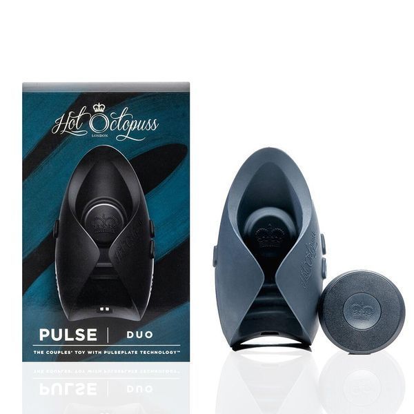 Іграшка для пар з пульсацією, вібрацією та пультом ДУ Hot Octopuss PULSE DUO, використання без рук, 11,7х7,2 см SO8723 фото