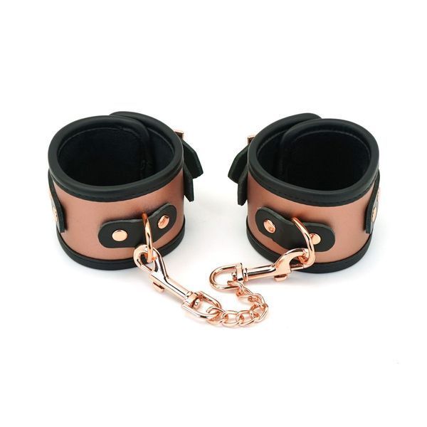Наручники Liebe Seele Rose Gold Memory Wrist Cuff, натуральна шкіра, рожеве золото SO9496 фото