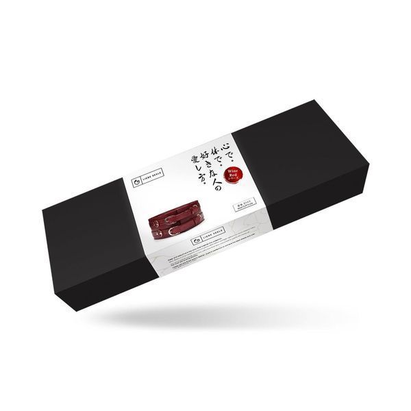 Шкіряний пояс для бондажу Liebe Seele Wine Red Waist Cuff, розмір S SO9460 фото
