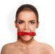 Кляп Палиця, силікон та натуральна шкіра, Art of Sex - Gag Stick Silicon, Червоний SO6704 фото 1