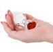 Стеклянная анальная пробка Red Heart Medium від NS Novelties, 8,4х3,4 см. 430402 фото 2