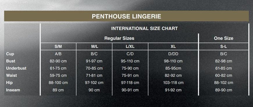 Бебі-дол з ажурним бралетом та асиметричним подолом Penthouse - Naughty Doll Black, S/M, M/L, L/XL SO9598 фото