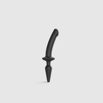 Анальная пробка с дилдо 2в1 Strap-On-Me SWITCH PLUG-IN DILDO Black S, диаметр 3,3/2,9 см. SO6826 фото