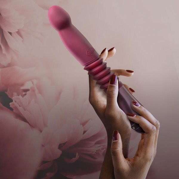 Вибратор пульсатор с толчками Temptasia by Blush - Trixie Thrusting Dildo - Wine Red, 25,4х3,8 см. SO8835 фото