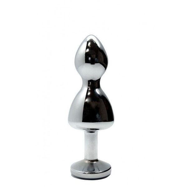 Металевий анальний затор Wooomy Lollypop Double Ball Metal Plug, розмір S, 8,5х2,8 см. SO7417 фото