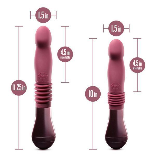 Вибратор пульсатор с толчками Temptasia by Blush - Trixie Thrusting Dildo - Wine Red, 25,4х3,8 см. SO8835 фото