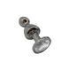 Металевий анальний затор Wooomy Lollypop Double Ball Metal Plug, розмір S, 8,5х2,8 см. SO7417 фото 1