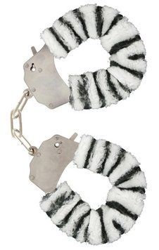 Наручники із хутром Toy Joy Furry Fun (Zebra), у кольорі зебра 480065 фото