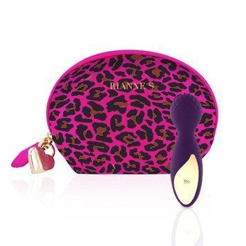 Мини вибромассажер Rianne S: Lovely Leopard Purple, 12х3,5 см. SO3883 фото