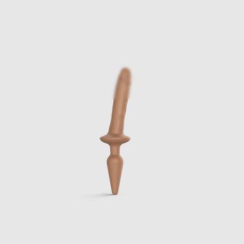 Анальная пробка с дилдо 2в1 Strap-On-Me SWITCH PLUG-IN REALISTIC DILDO Caramel S, диаметр 3,3/2,9 см. SO6827 фото