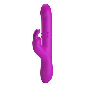 Вібратор з ротацією та поштовхами Pretty Love Reese Vibrator Purple, 24,8х3,6 см. 6603BI1219 фото