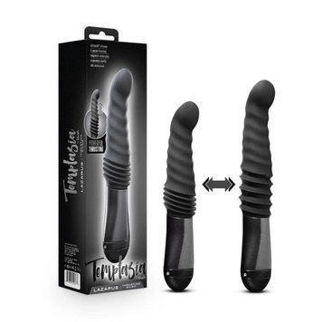 Вибратор пульсатор с толчками Temptasia by Blush - Lazarus Thrusting Dildo - Black, 25,4х3,8 см. SO8836 фото