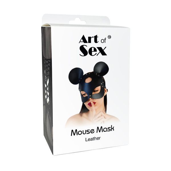 Кожаная маска мышки Art of Sex - Mouse Mask, цвет Белый SO9651 фото