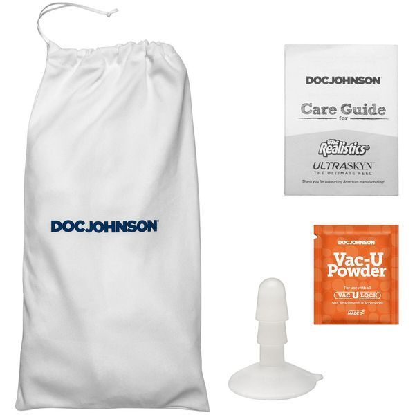 Фалоімітатор Doc Johnson The Realistic Cock ULTRASKYN &mdash; 5 Inch with Balls Vanilla, 13,3х3,8 см. SX4482 фото