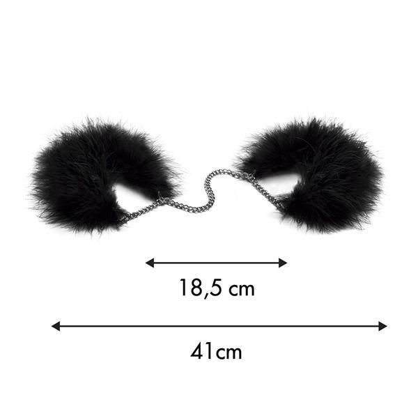 Пухнасті наручники Bijoux Indiscrets Za za zu - feather handcuffs, перові, подарункова упаковка SO2673 фото