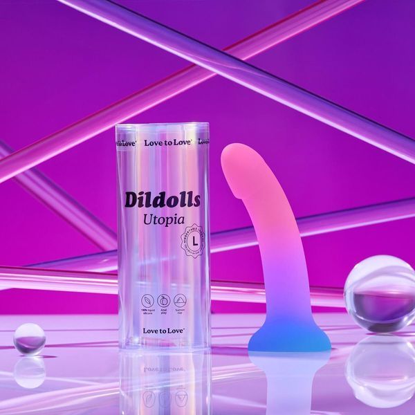 Фалоімітатор із кольоровим градієнтом Love To Love DILDOLLS &mdash; UTOPIA L ультрам'який, 17,5х3,9 см. SX2849 фото