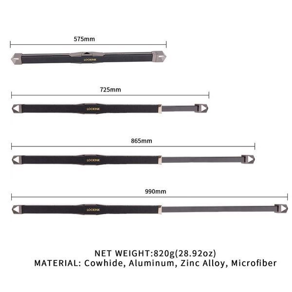Фіксатор-розпірка LOCKINK Adjustable Spreader Bar Set - Black SX0853 фото