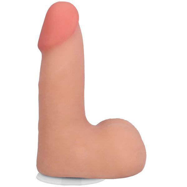 Фалоімітатор Doc Johnson The Realistic Cock ULTRASKYN &mdash; 5 Inch with Balls Vanilla, 13,3х3,8 см. SX4482 фото