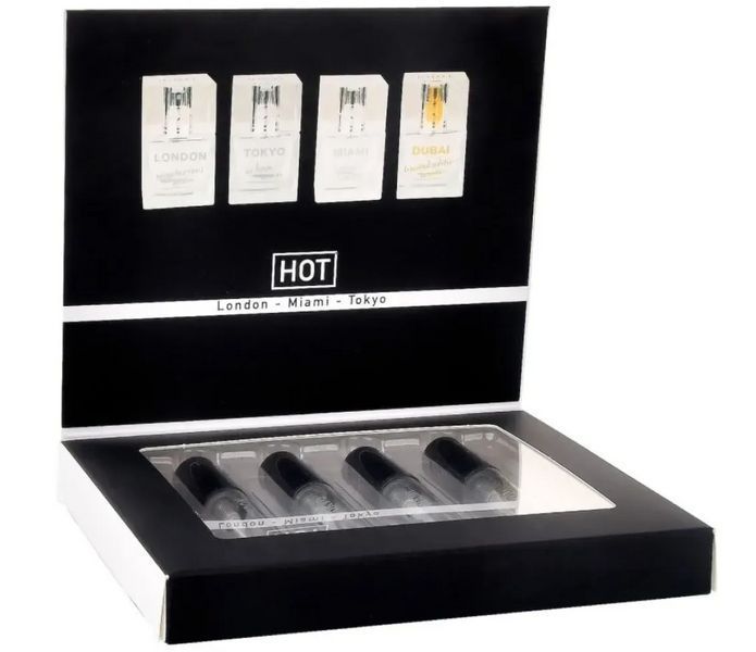 Набор парфюмов для мужчин с феромонами HOT LMTD Pheromone Perfume Мen, 4x5 мл. HOT55401 фото