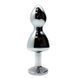 Металевий анальний затор Wooomy Lollypop Double Ball Metal Plug, розмір L, 10,5х3,5 см. SO7421 фото 2