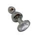 Металевий анальний затор Wooomy Lollypop Double Ball Metal Plug, розмір L, 10,5х3,5 см. SO7421 фото 1