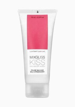 Лубрикант на водній основі з ароматом полуниці MixGliss KISS Wild Strawberry, 70 мл. SO1620 фото