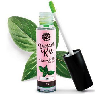 Блиск для губ з ефектом вібрації зі смаком м'яти Secret Play - LIP GLOSS Vibrant Kiss Mint, 6 г. 36546 фото