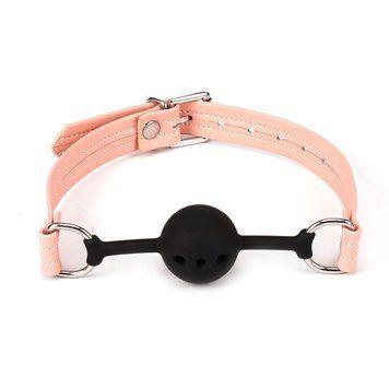 Воздухопроницаемый кляп Liebe Seele Dark Candy Pink Ball Gag, силиконовый шарик, диаметр 4,3 см. SX1658 фото