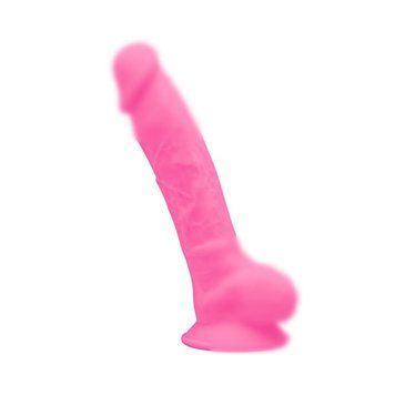 Фалоімітатор SilexD, що світиться в темряві, Johnny Pink Glow in the dark, 17,6х3,5 см. SO7026 фото